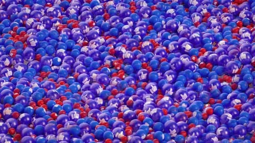 Animated Thumbs Up Like Social Media Engagement Spheres Background