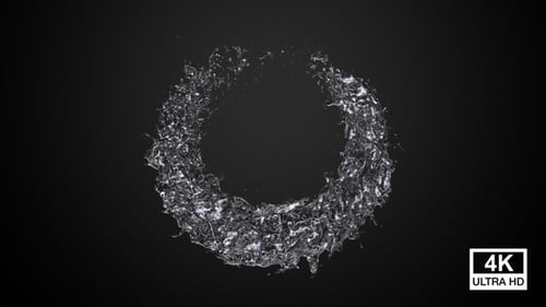 Pure Water Circle Splash 4K