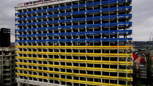 Aerial Shot of Building in a City