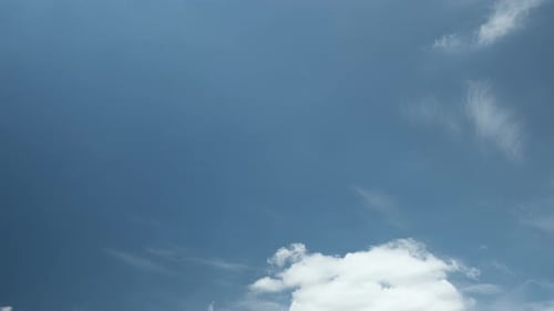 Clouds Drifting in a Blue Sky