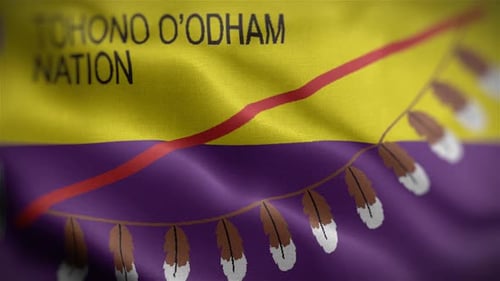 Waving Flag of Tohono O'odham Nation