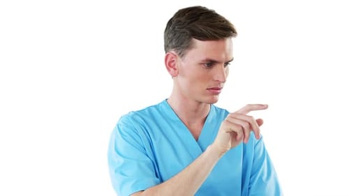 Surgeon using digital screen
