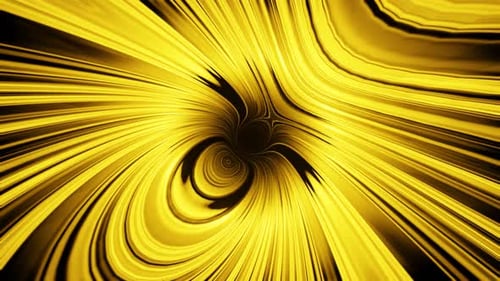 Abstract Flowing Gold and Black Light Speed Tunnel Background