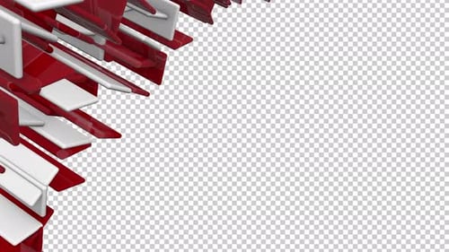 White And Red Broadcast Transition 4K