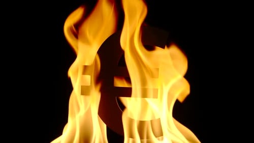 Abstract Fire Flames on a Black Background
