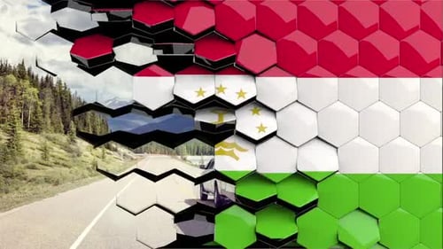 3D Hexagonal Grid Reveal Transition