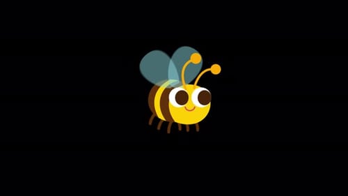 Abeja de miel volando 4K