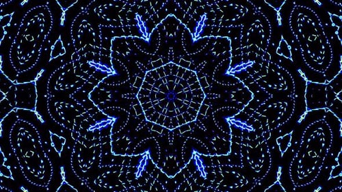 Shimmering Blue Abstract Geometric Light Pattern Background