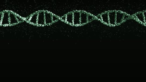 Moving Green DNA Molecule Model