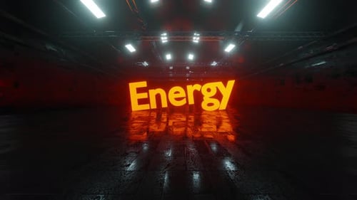 Neon Energy Text Intro Animation