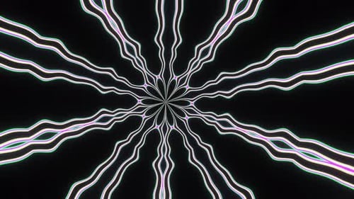 Rotation of Neon Light Rays VJ Loop