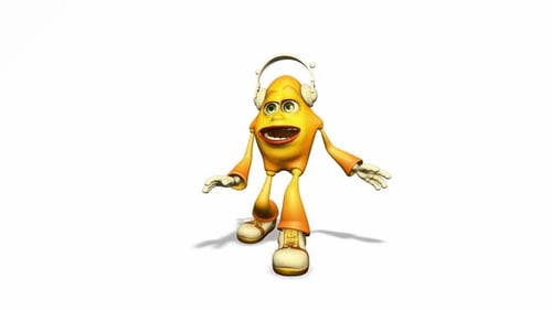 3D Animated Character Dancing with Headphones Loop