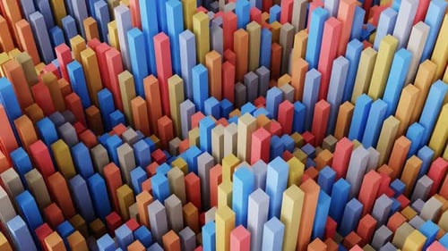 Colorfull 3D Cube Wave