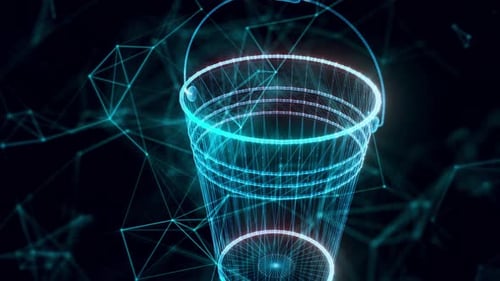 Bucket Hologram Close Up 4k