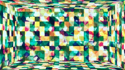 Vibrant Geometric Abstract Loop Tunnel Background