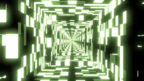 Infinity Abstract Loop of Seamless Animation with Different Shapes in Neon Lights