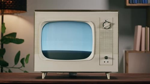 Retro Television Mockup on Desk