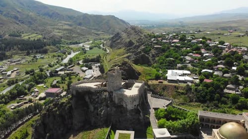 Aerial View of Rabati Castle in Akhaltsikhe, Georgia
