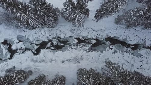 Aerial of Winter River