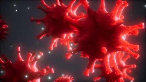 Animated Glowing 3D Viruses and Bacteria for Medical Science Projects