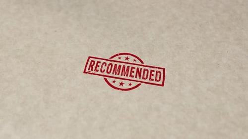 Recommended Red Rubber Stamp Animation on Old Paper