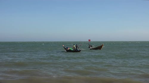 Asiatische Fischerboote