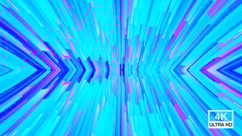 Vibrant Abstract Geometric Light Rays Tunnel Background Loop