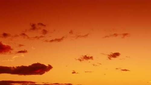 Dramatic Sunset Sky with Orange and Yellow Clouds