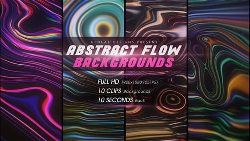 Vibrant Abstract Fluid Lines Motion Background Pack