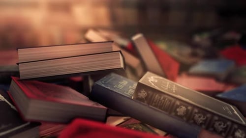 Libros viejos abandonados