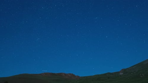 Time lapse of a starry night sky