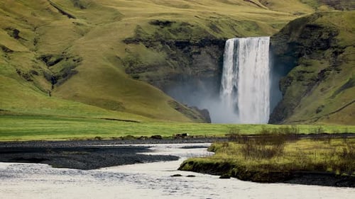 Skogafoss Waterfall In Iceland