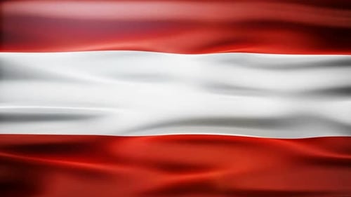 Seamless Looping Waving Flag of Austria Background
