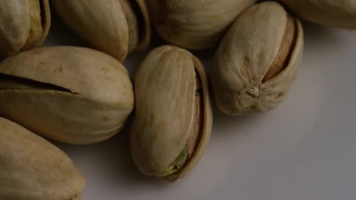 Close Up of Pistachios in Shells