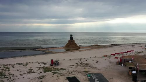 Gorgeous View From Beach Moai Statue Sunglasses Funny