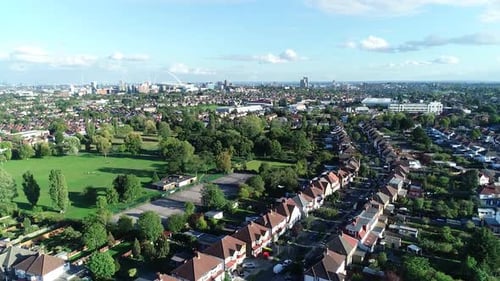 Over Wembley Stadium