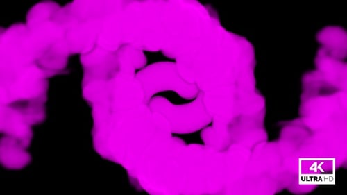 Magenta Smoke Fluid Reveal Transition with Alpha Channel