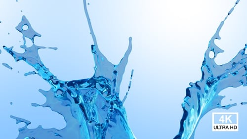 Water Sphere Dynamic Splash Animation with Alpha