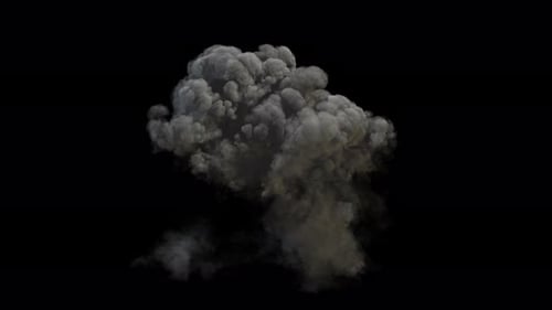 Dynamic Volumetric Smoke Cloud Explosion VFX Element