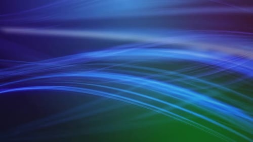 Abstract Flowing Blue Green Light Streaks Background