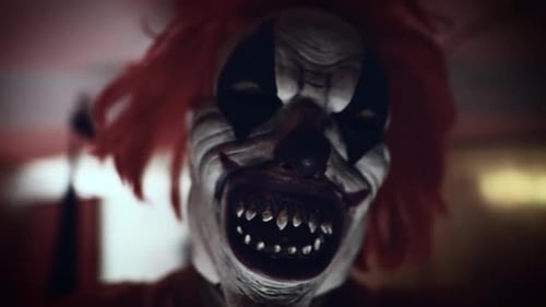 Retrato de un payaso psicópata aterrador