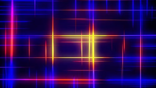 Dynamic Neon Cyber Grid Pattern Loop Background