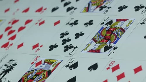 Close Up of Playing Cards on Table