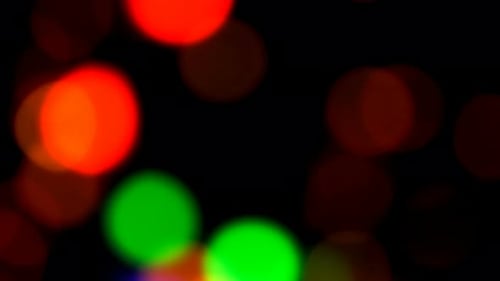 Abstract Colorful Bokeh Lights on Black Background