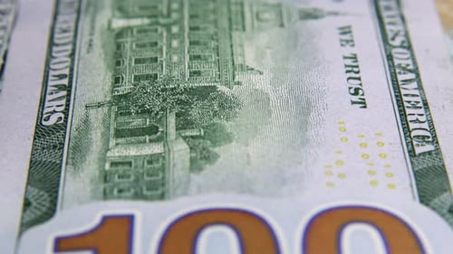 Close Up of Crisp One Hundred Dollar Bills