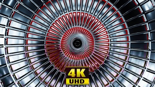 Abstract Metallic Radial Rotating Pattern