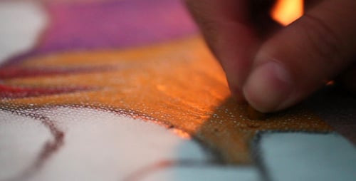 Drawing Abstract Art on Frosted Glass