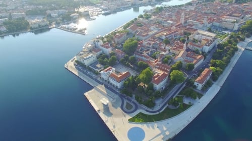Aerial View Of The Old City Of Zadar.