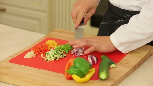 Chopping Food Ingredients