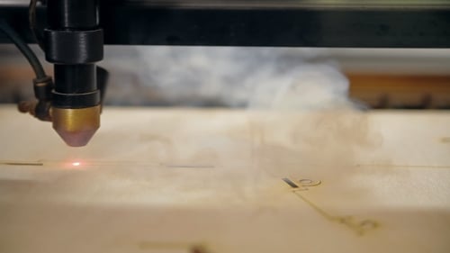 A Machine For Cutting Plywood With a Laser